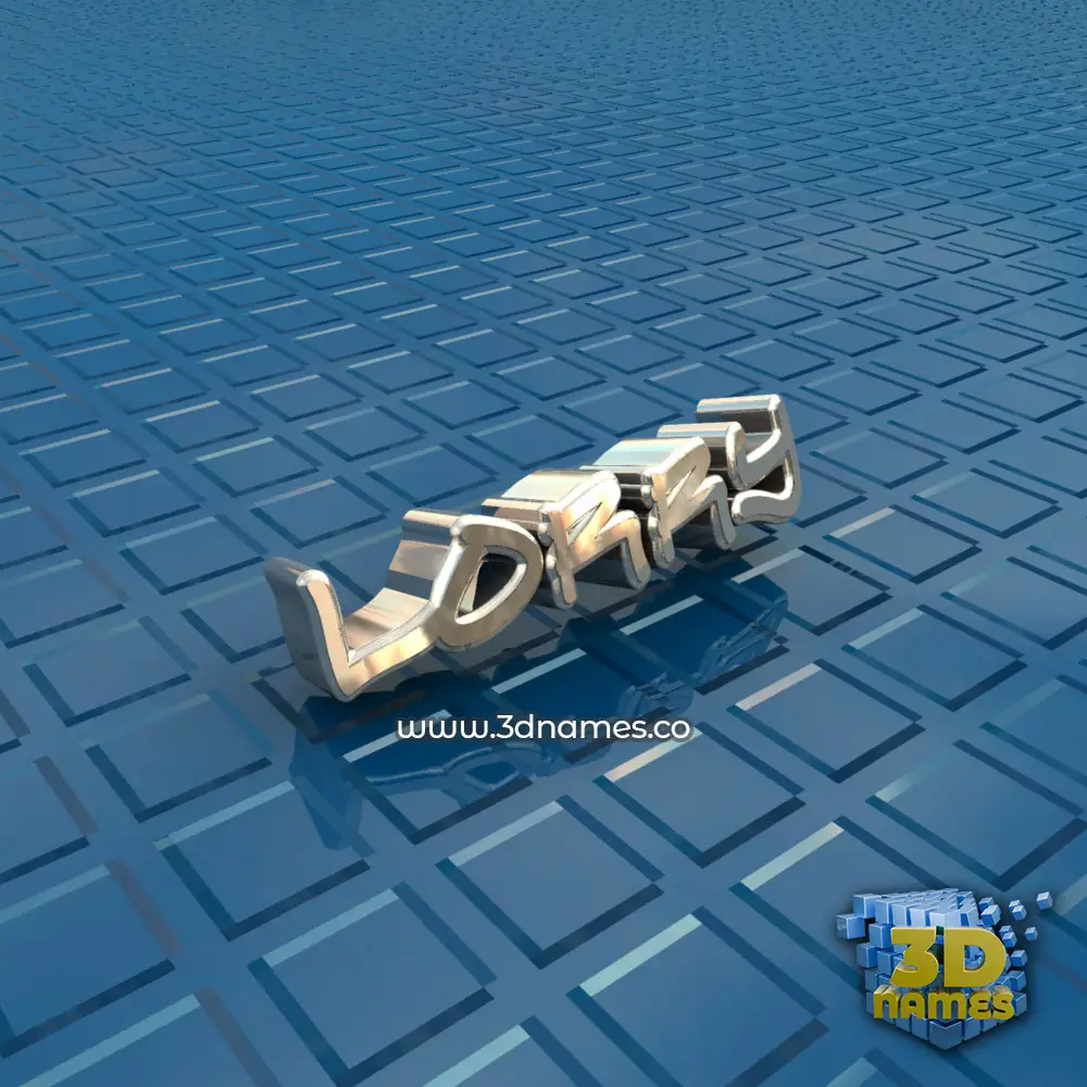 lorry in Blue Bling style - 3D name wallpaper