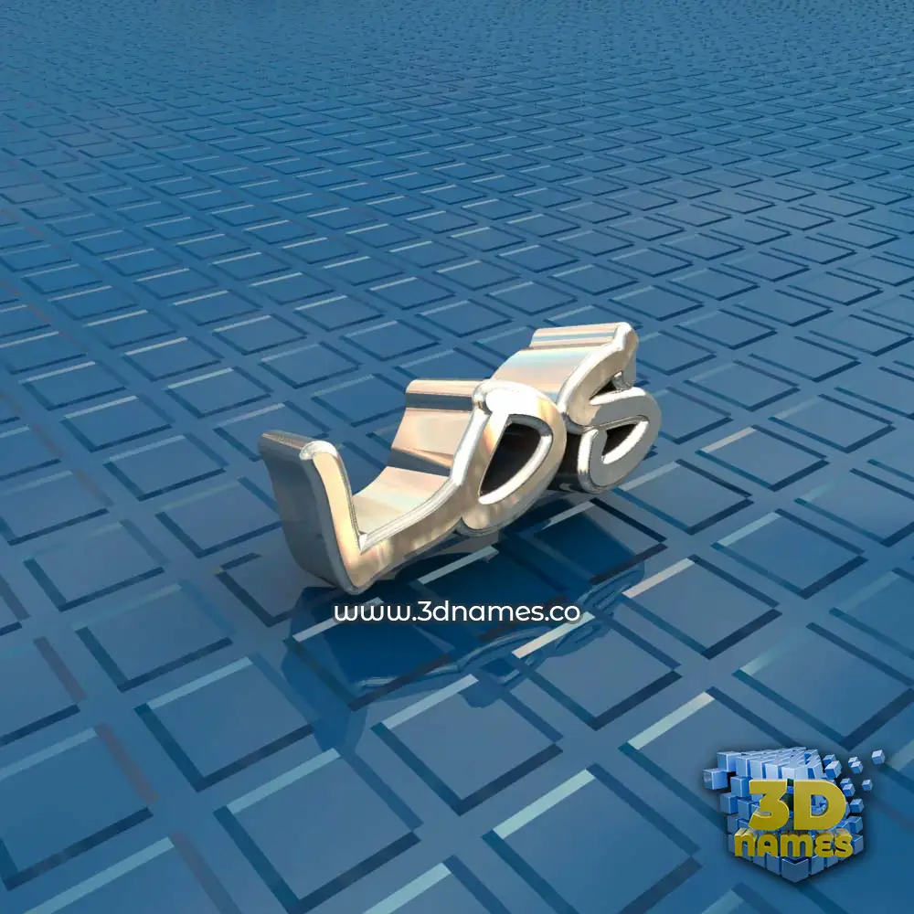 los in Blue Bling style - 3D name wallpaper
