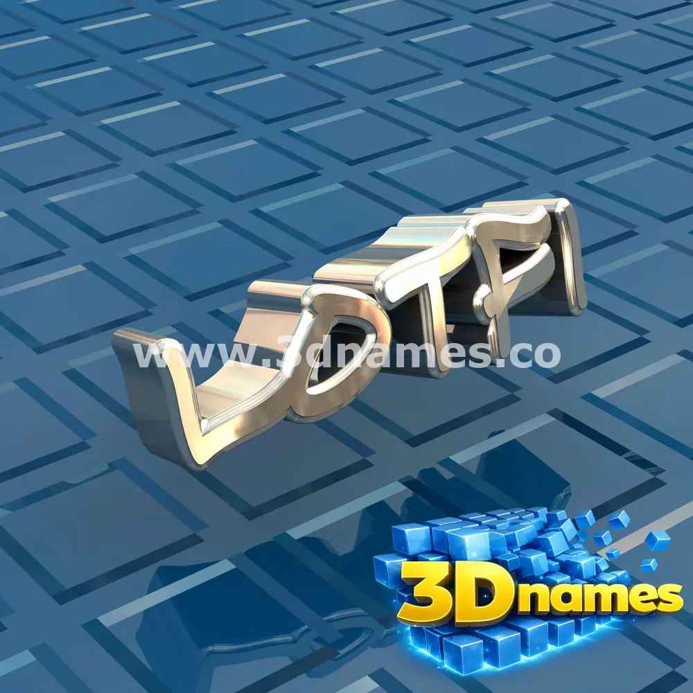 lotfi in Blue Bling style - 3D name wallpaper