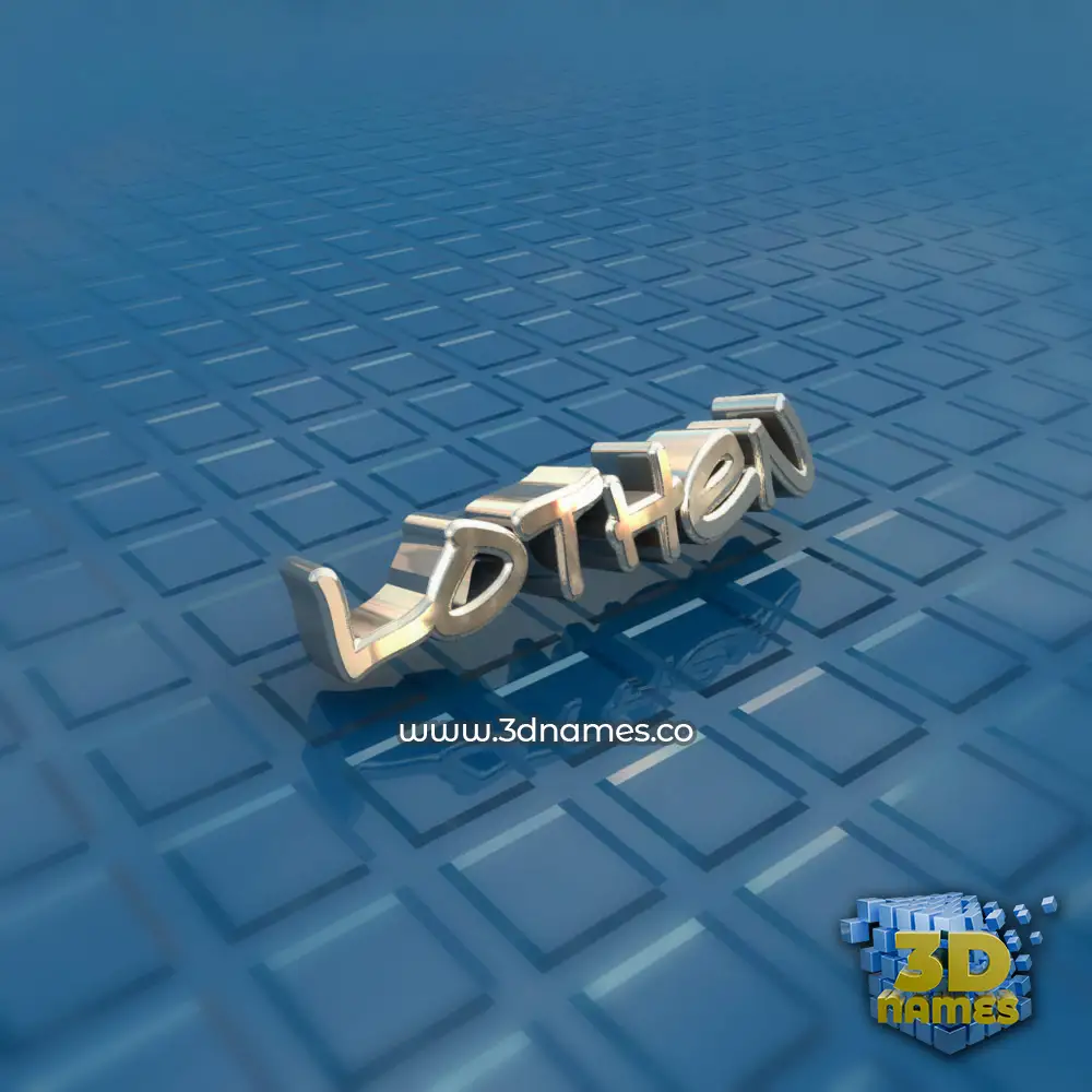 lothen in Blue Bling style - 3D name wallpaper
