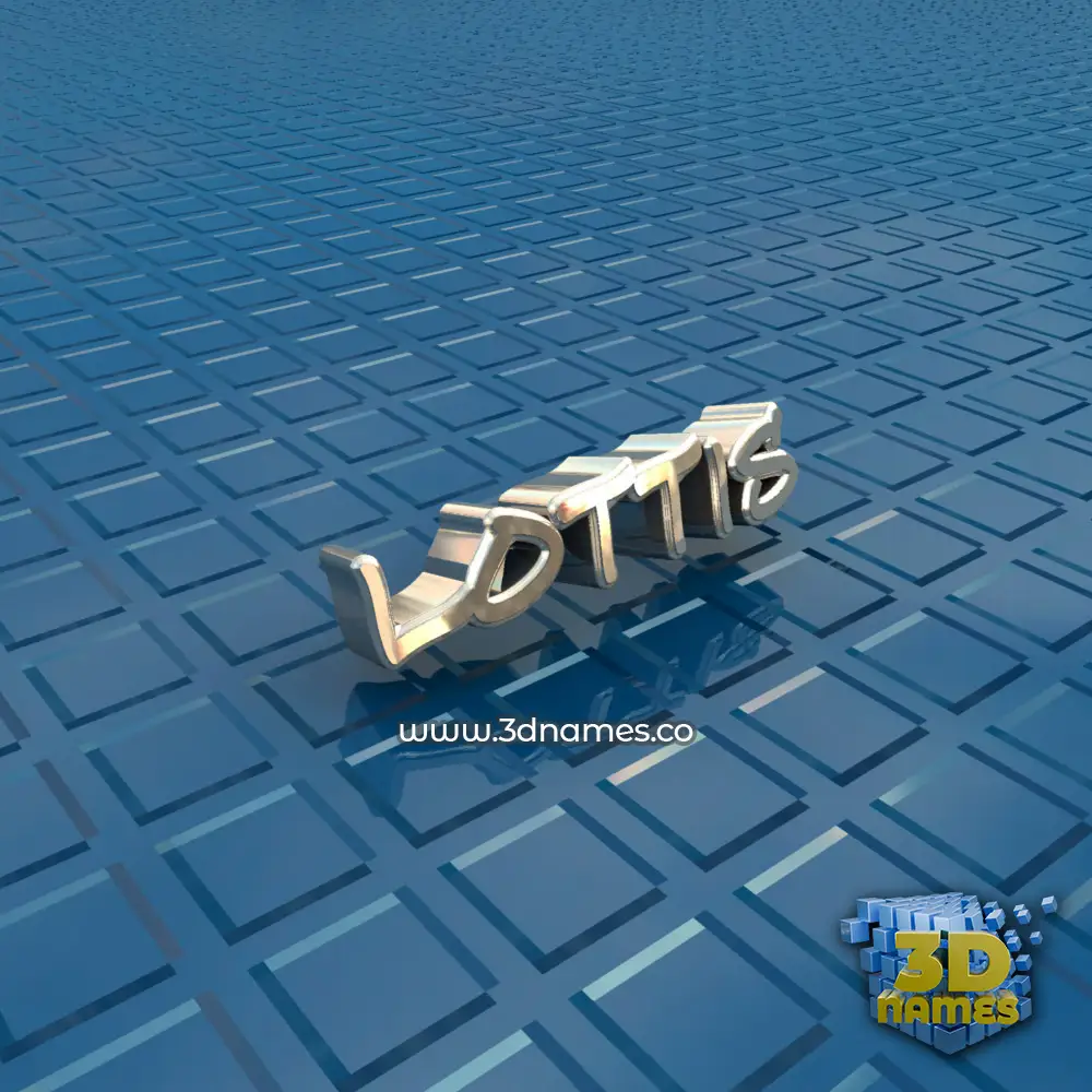 lottis in Blue Bling style - 3D name wallpaper