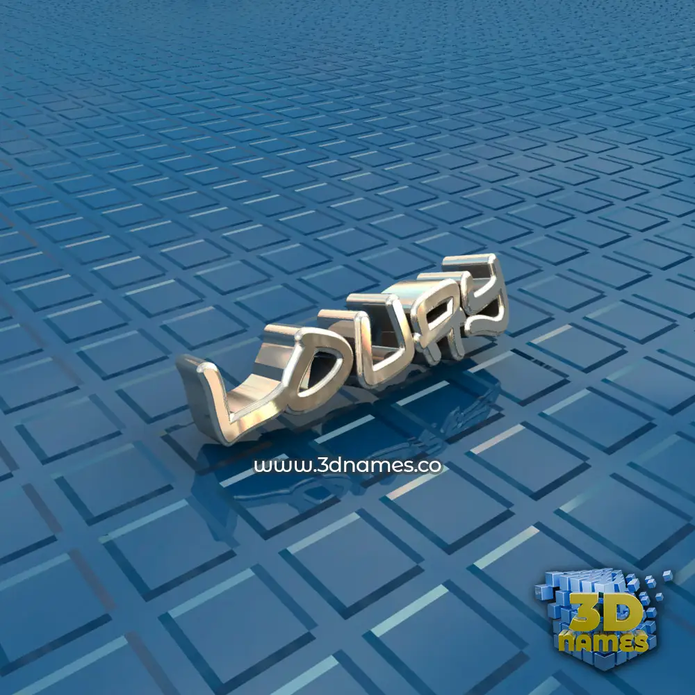 louay in Blue Bling style - 3D name wallpaper