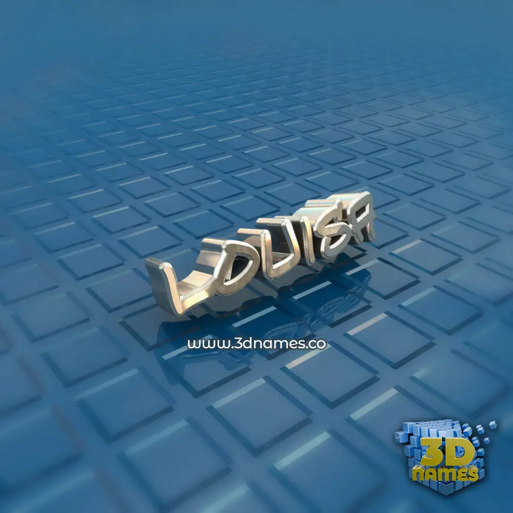 louisa in Blue Bling style - 3D name wallpaper