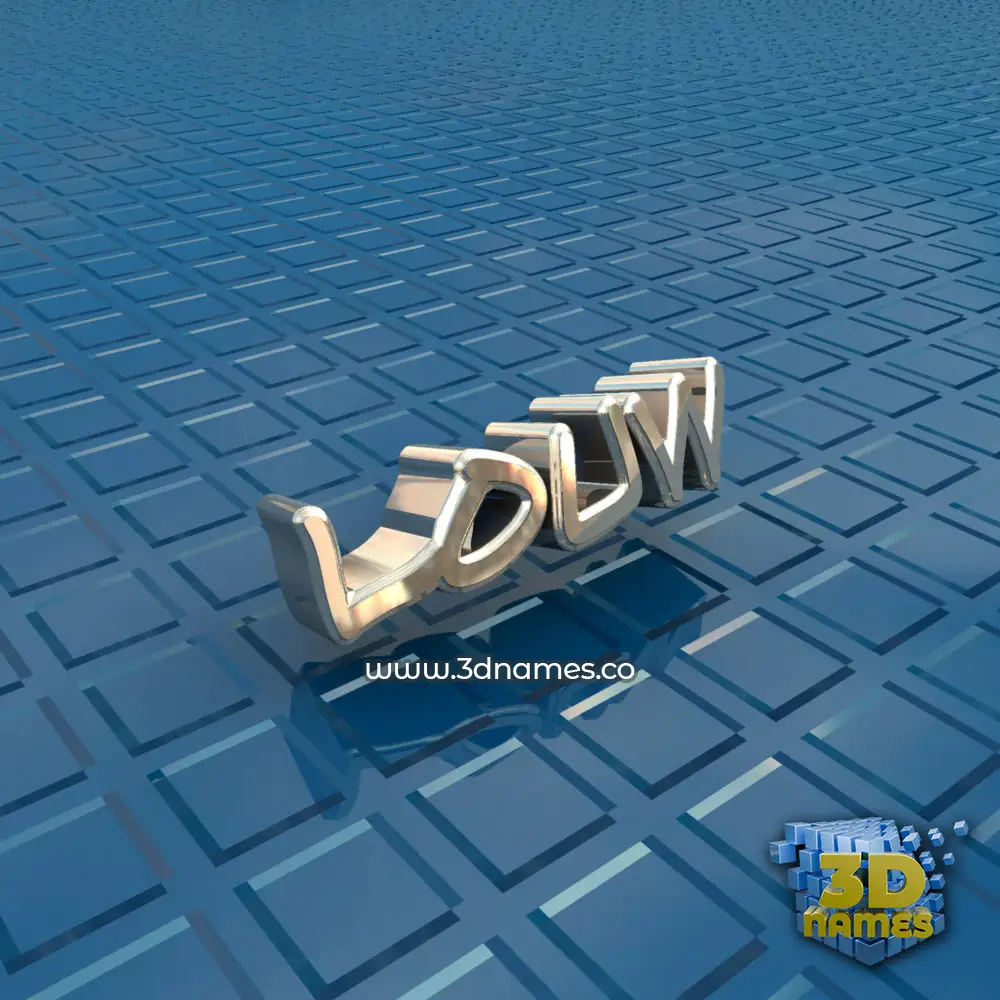 louw in Blue Bling style - 3D name wallpaper