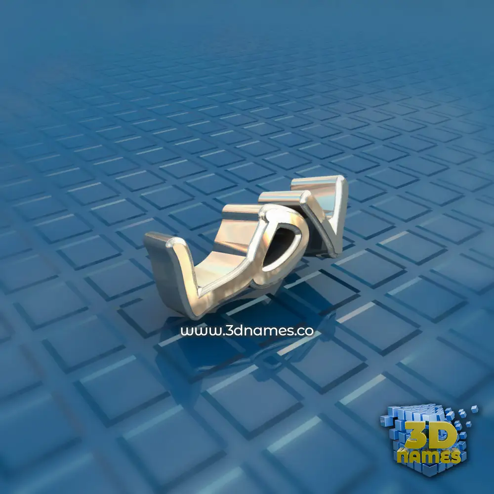 lov in Blue Bling style - 3D name wallpaper