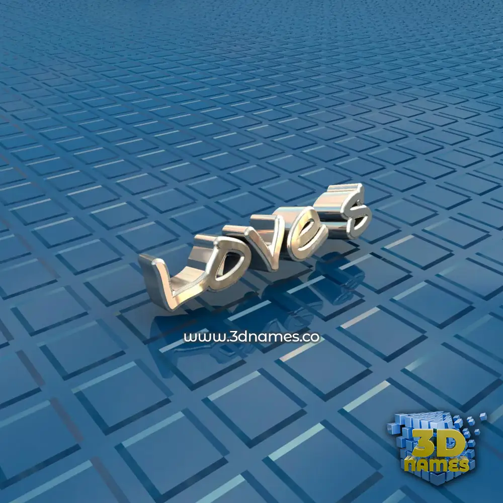 love s in Blue Bling style - 3D name wallpaper