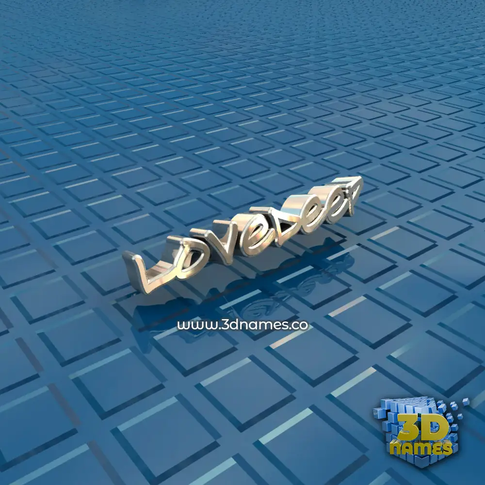lovedeep in Blue Bling style - 3D name wallpaper