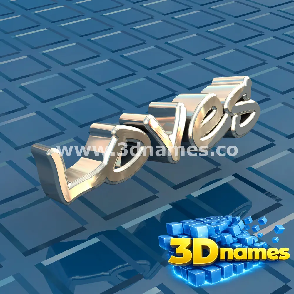 loves in Blue Bling style - 3D name wallpaper