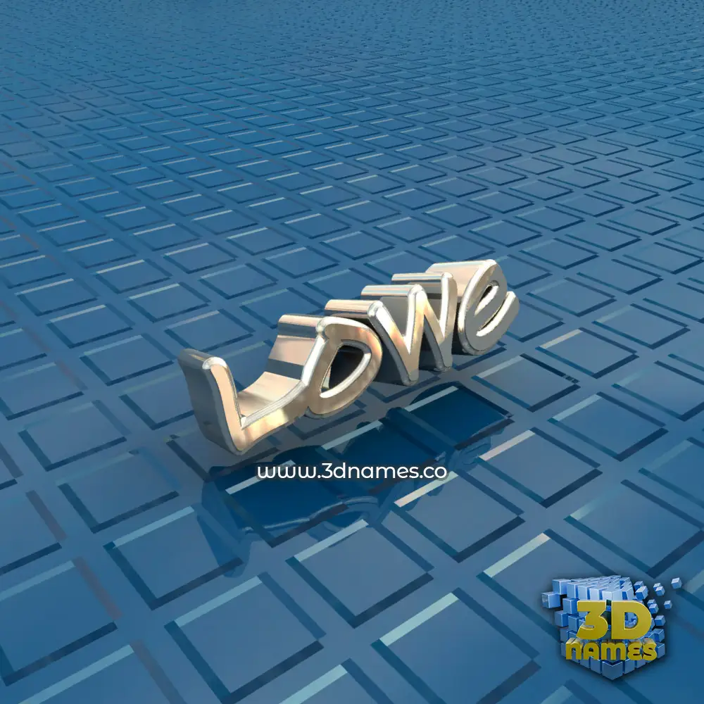 lowe in Blue Bling style - 3D name wallpaper