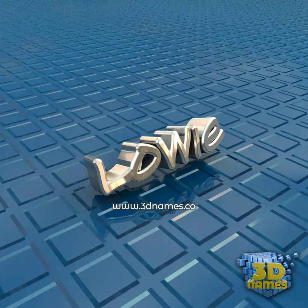 lowie in Blue Bling style - 3D name wallpaper