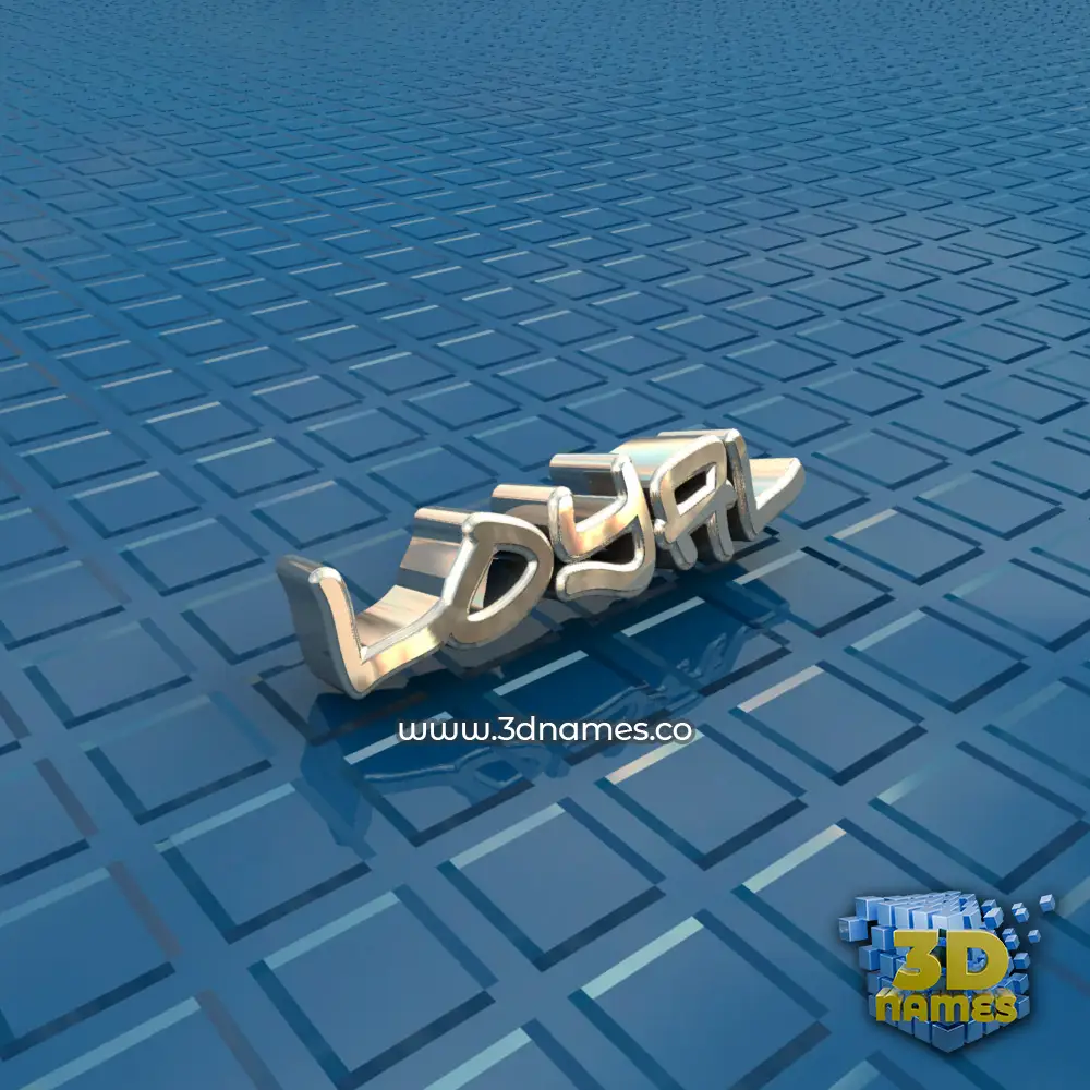 loyal in Blue Bling style - 3D name wallpaper