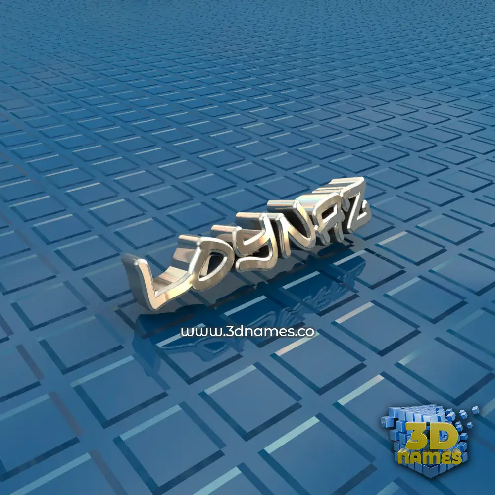 loynaz in Blue Bling style - 3D name wallpaper