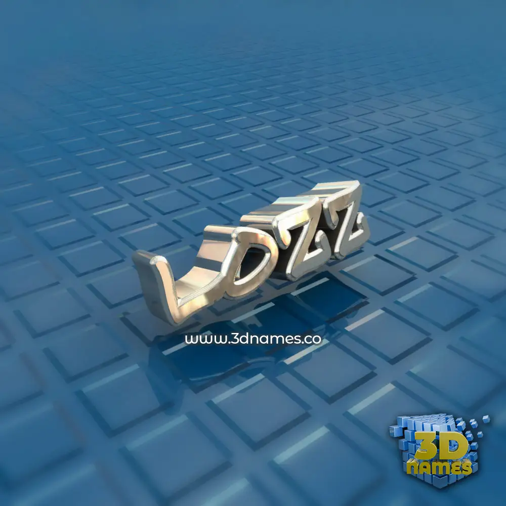 lozz in Blue Bling style - 3D name wallpaper