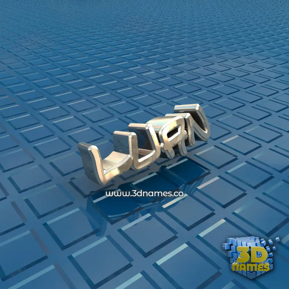 luan in Blue Bling style - 3D name wallpaper