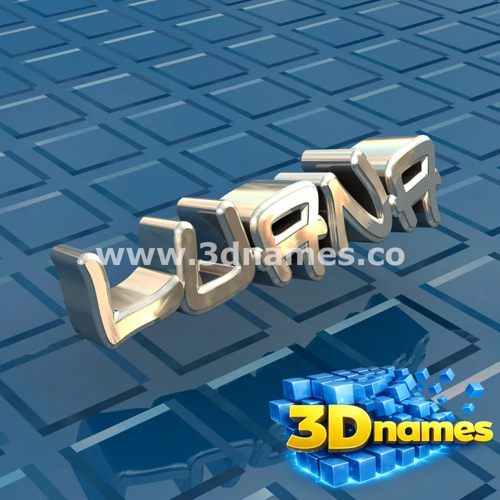 luana in Blue Bling style - 3D name wallpaper
