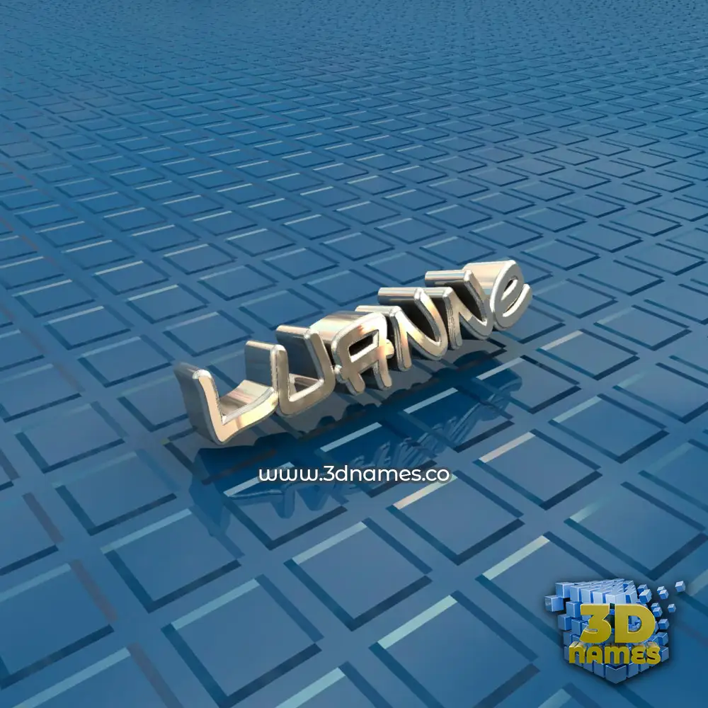 luanne in Blue Bling style - 3D name wallpaper