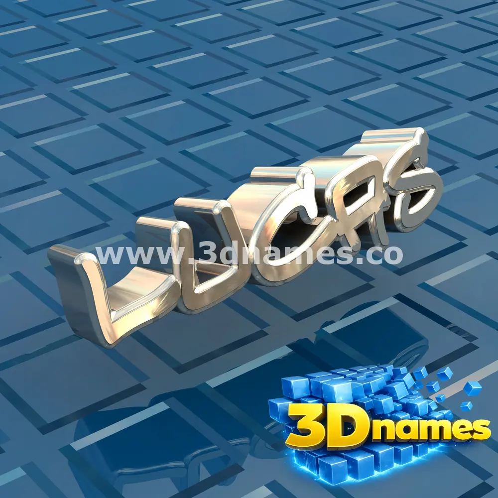 lucas in Blue Bling style - 3D name wallpaper