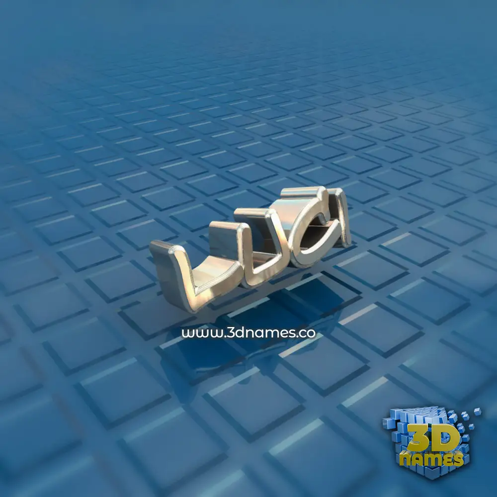 luci in Blue Bling style - 3D name wallpaper