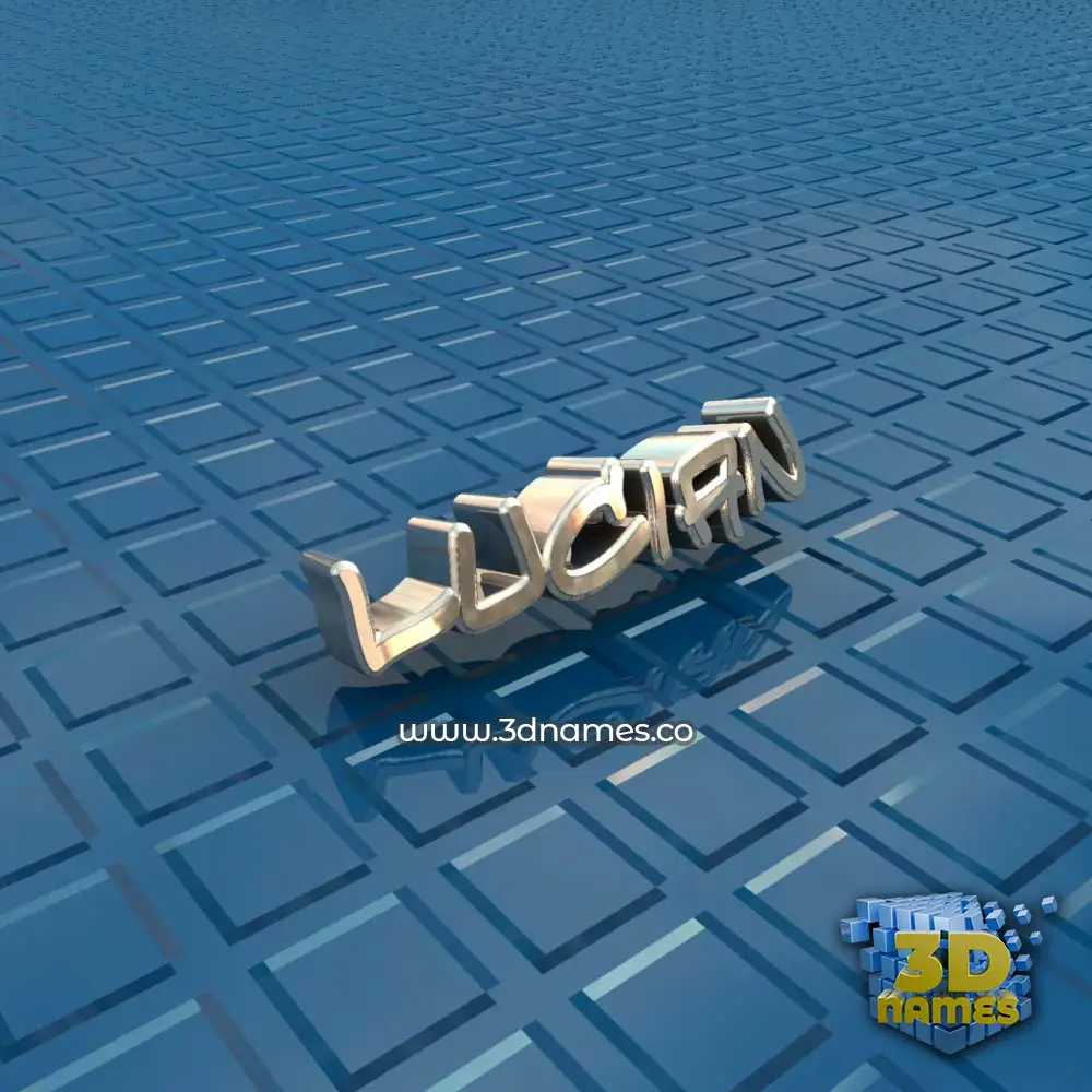 lucian in Blue Bling style - 3D name wallpaper