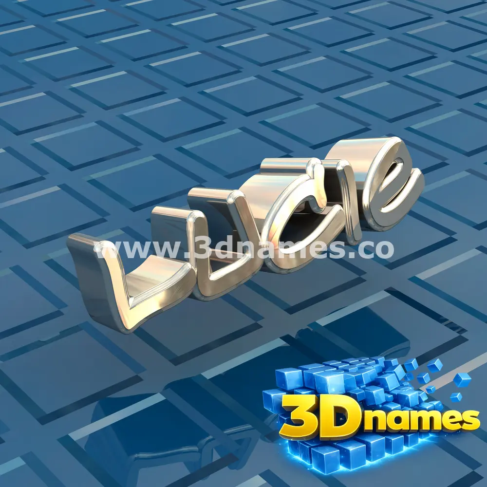 lucie in Blue Bling style - 3D name wallpaper