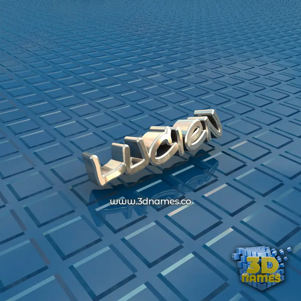 lucien in Blue Bling style - 3D name wallpaper