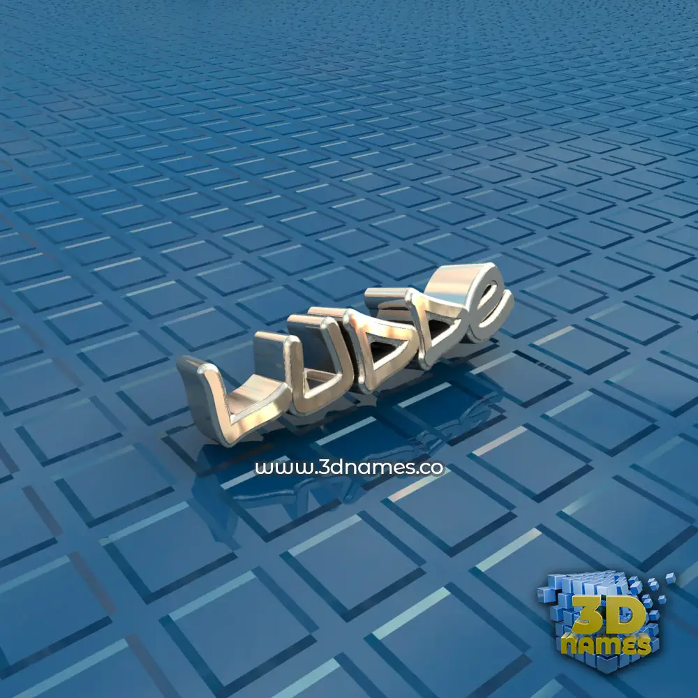 ludde in Blue Bling style - 3D name wallpaper