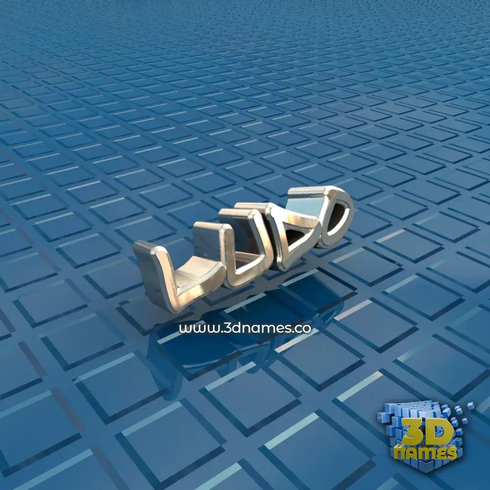 ludo in Blue Bling style - 3D name wallpaper