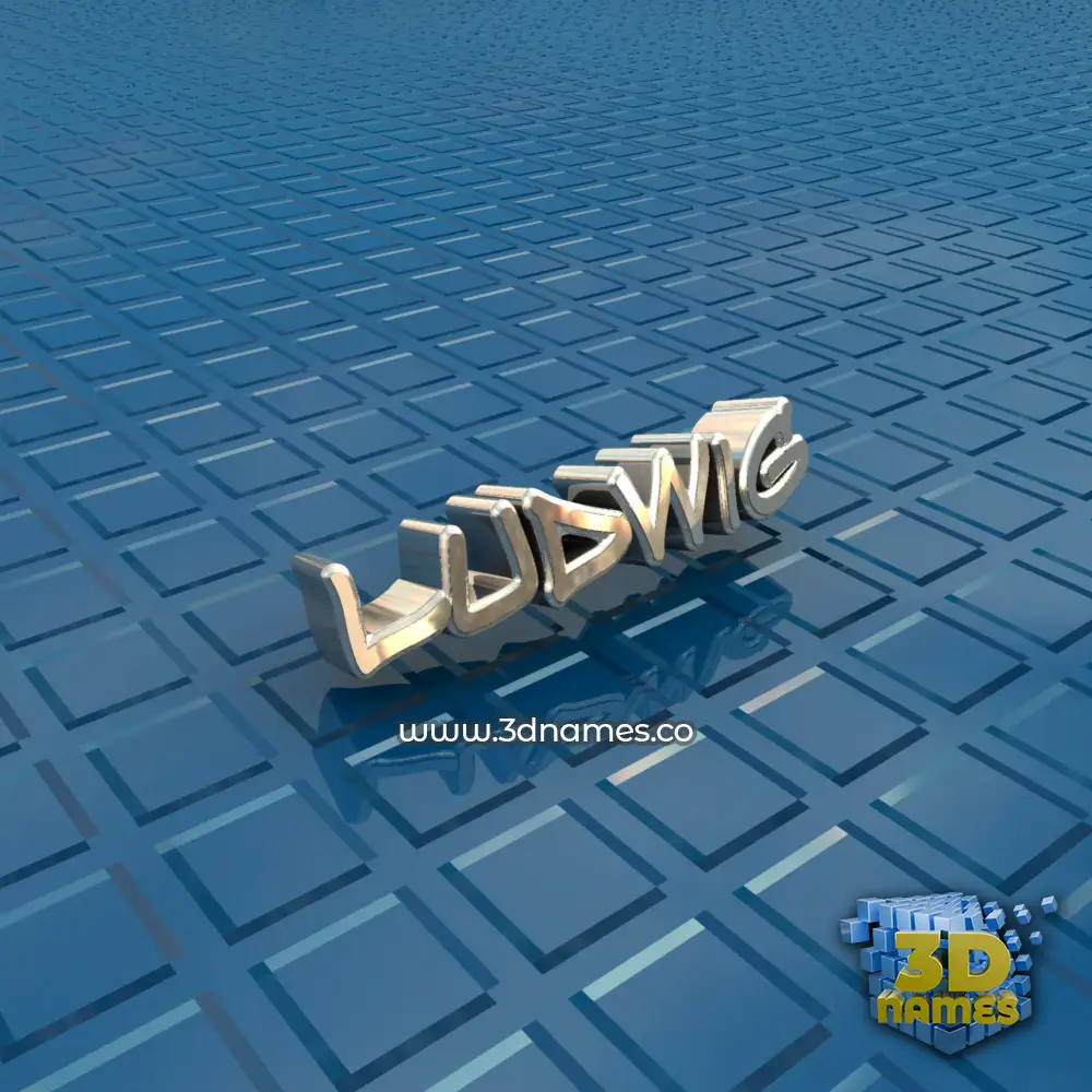 ludwig in Blue Bling style - 3D name wallpaper