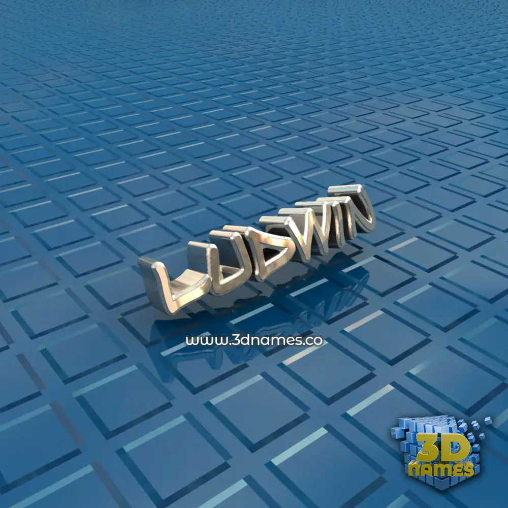 ludwin in Blue Bling style - 3D name wallpaper