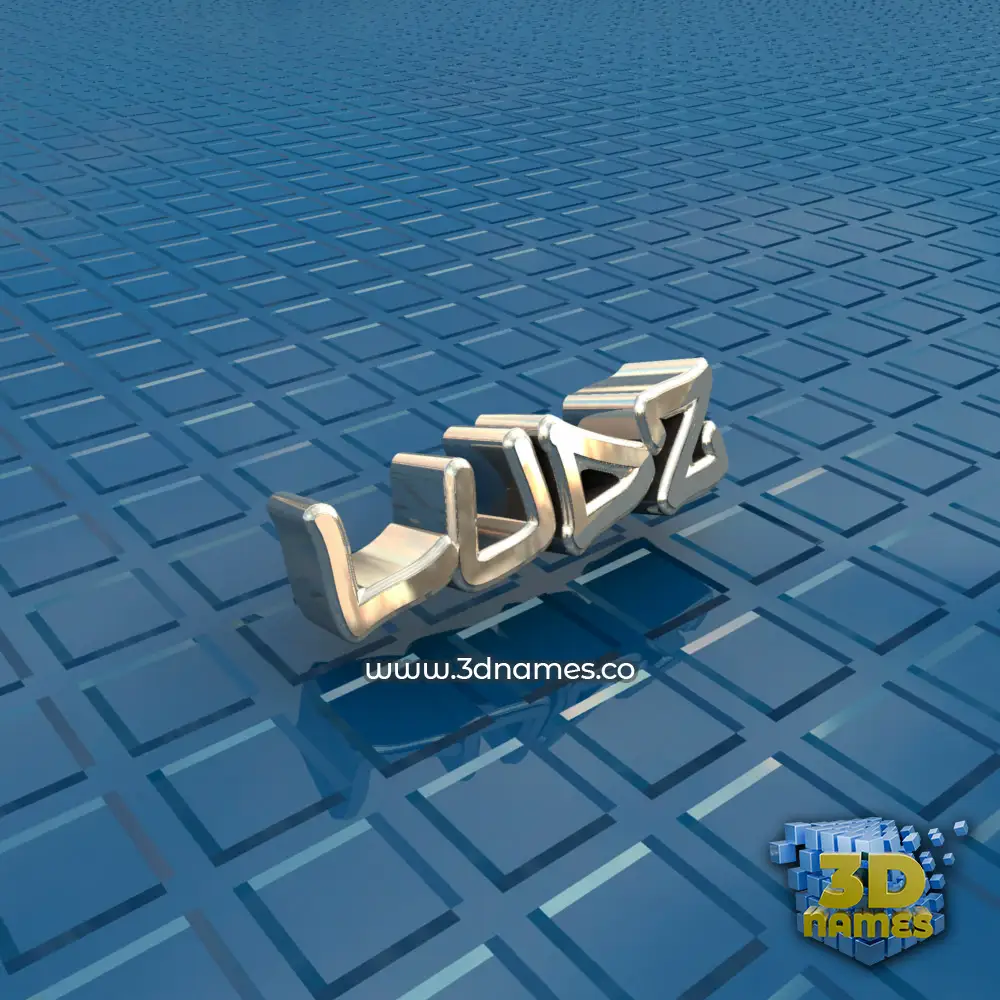 ludz in Blue Bling style - 3D name wallpaper