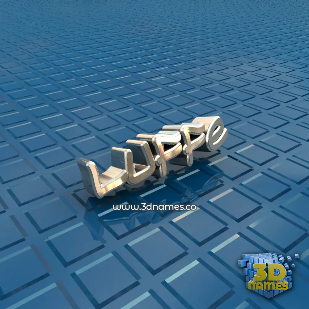 luffe in Blue Bling style - 3D name wallpaper