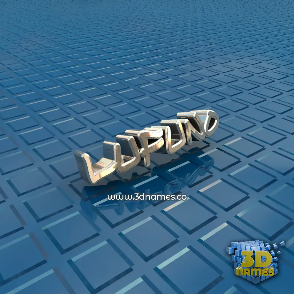 lufuno in Blue Bling style - 3D name wallpaper