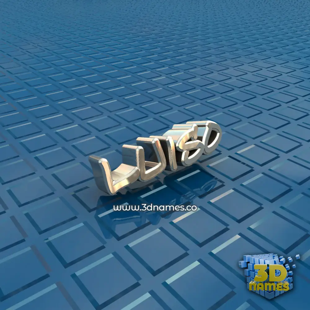 luiso in Blue Bling style - 3D name wallpaper