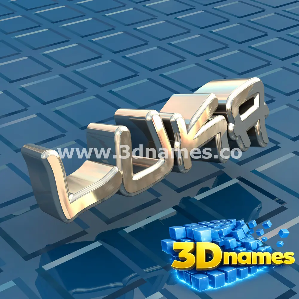 luka in Blue Bling style - 3D name wallpaper