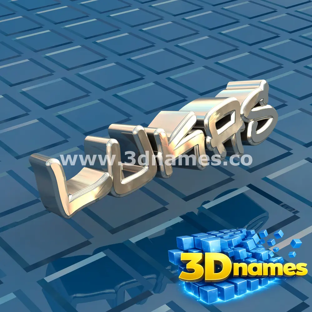 lukas in Blue Bling style - 3D name wallpaper