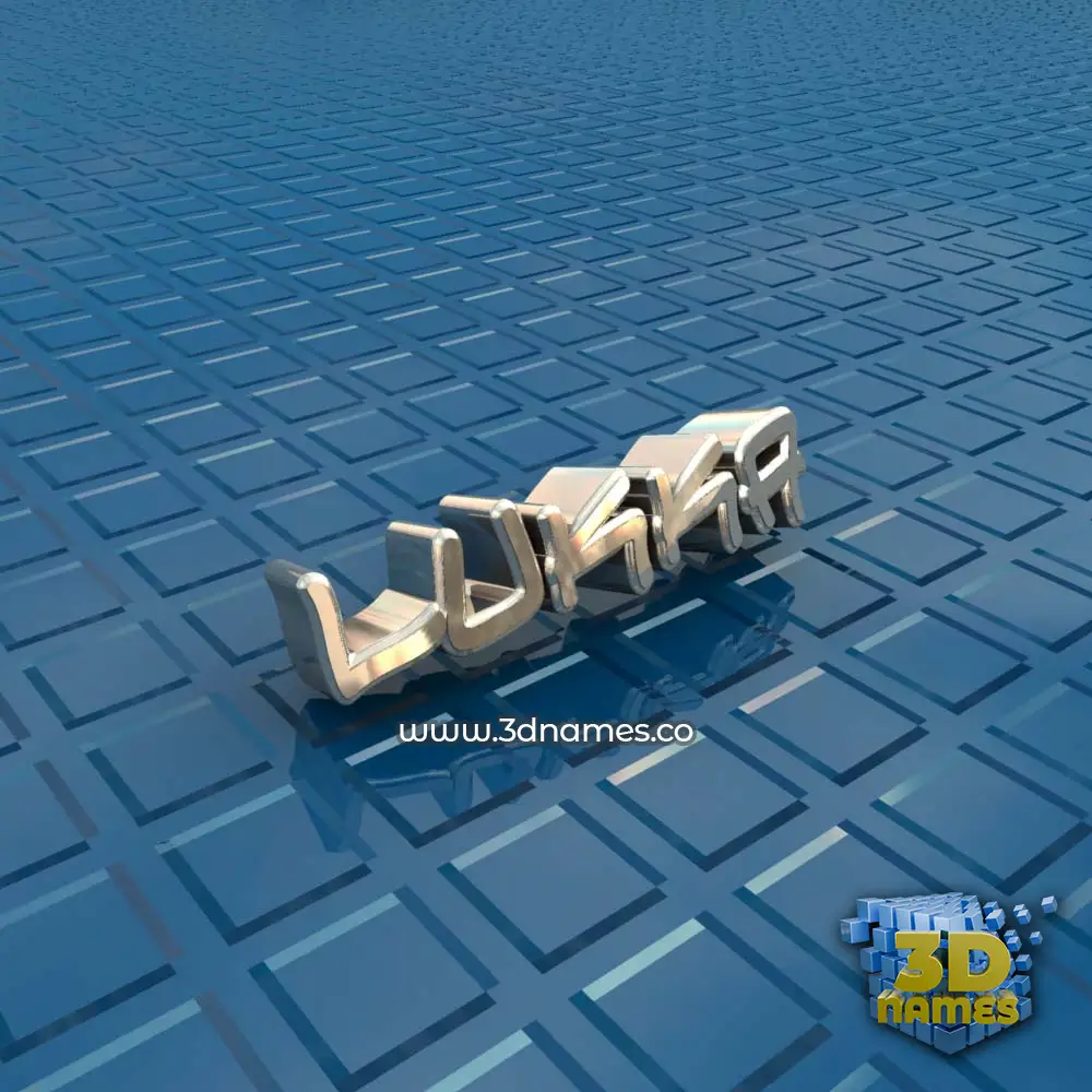 lukka in Blue Bling style - 3D name wallpaper