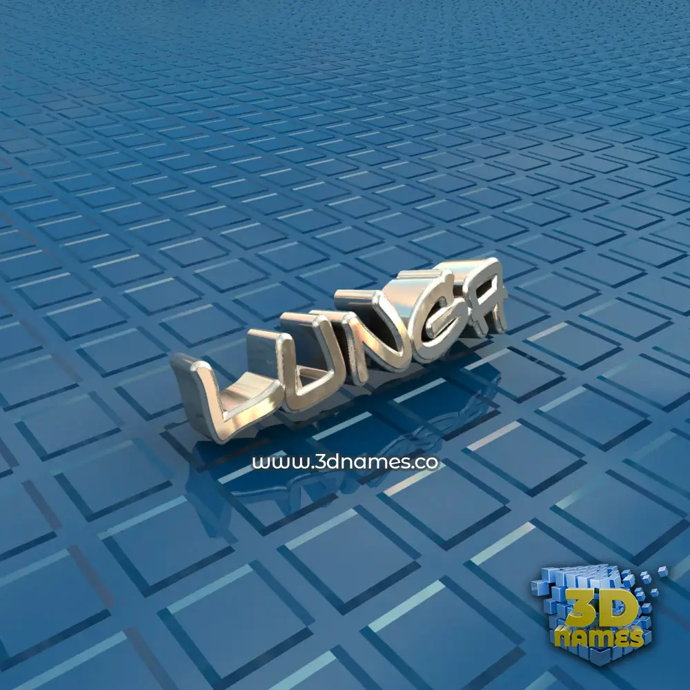 lunga in Blue Bling style - 3D name wallpaper