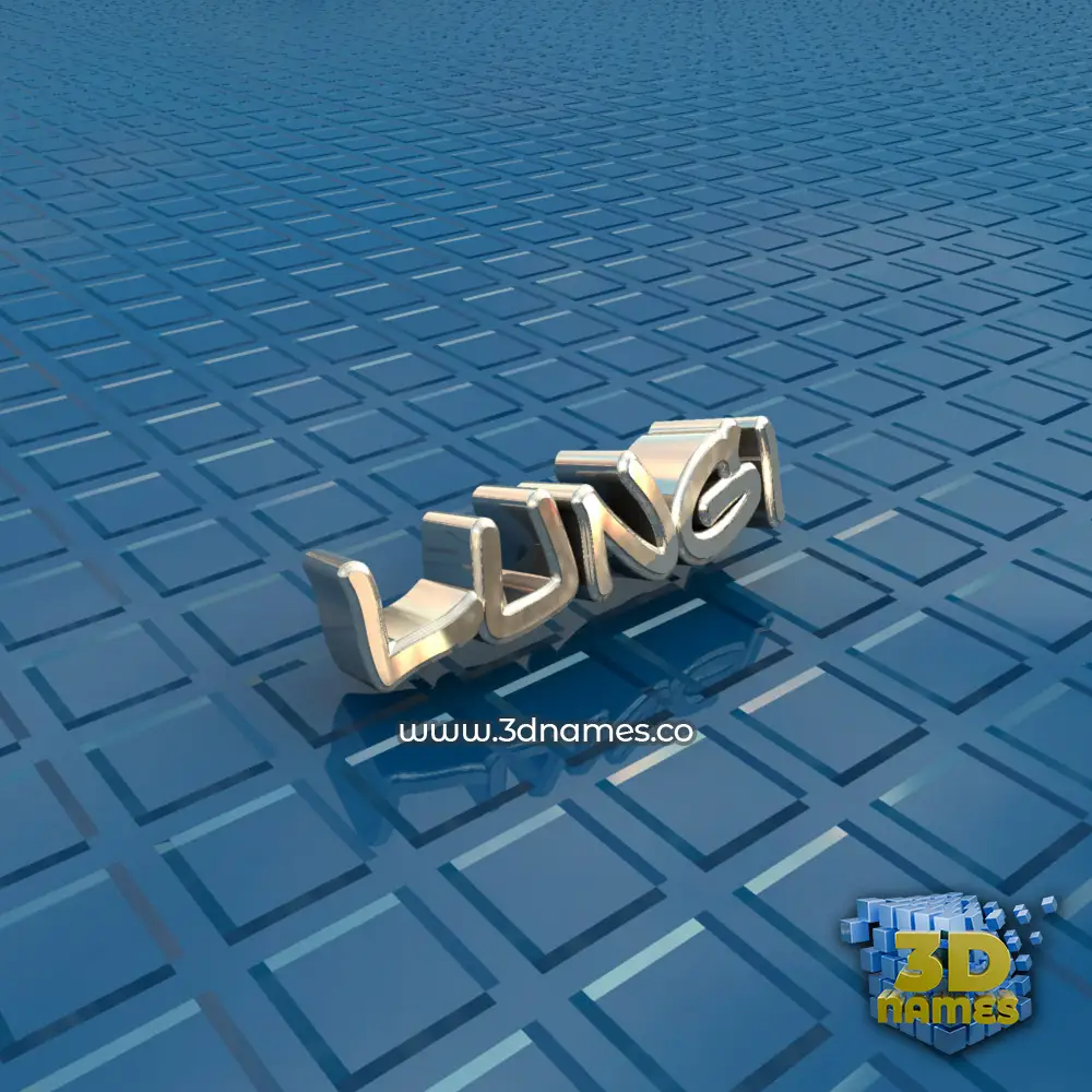lungi in Blue Bling style - 3D name wallpaper