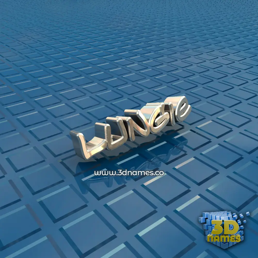 lungie in Blue Bling style - 3D name wallpaper