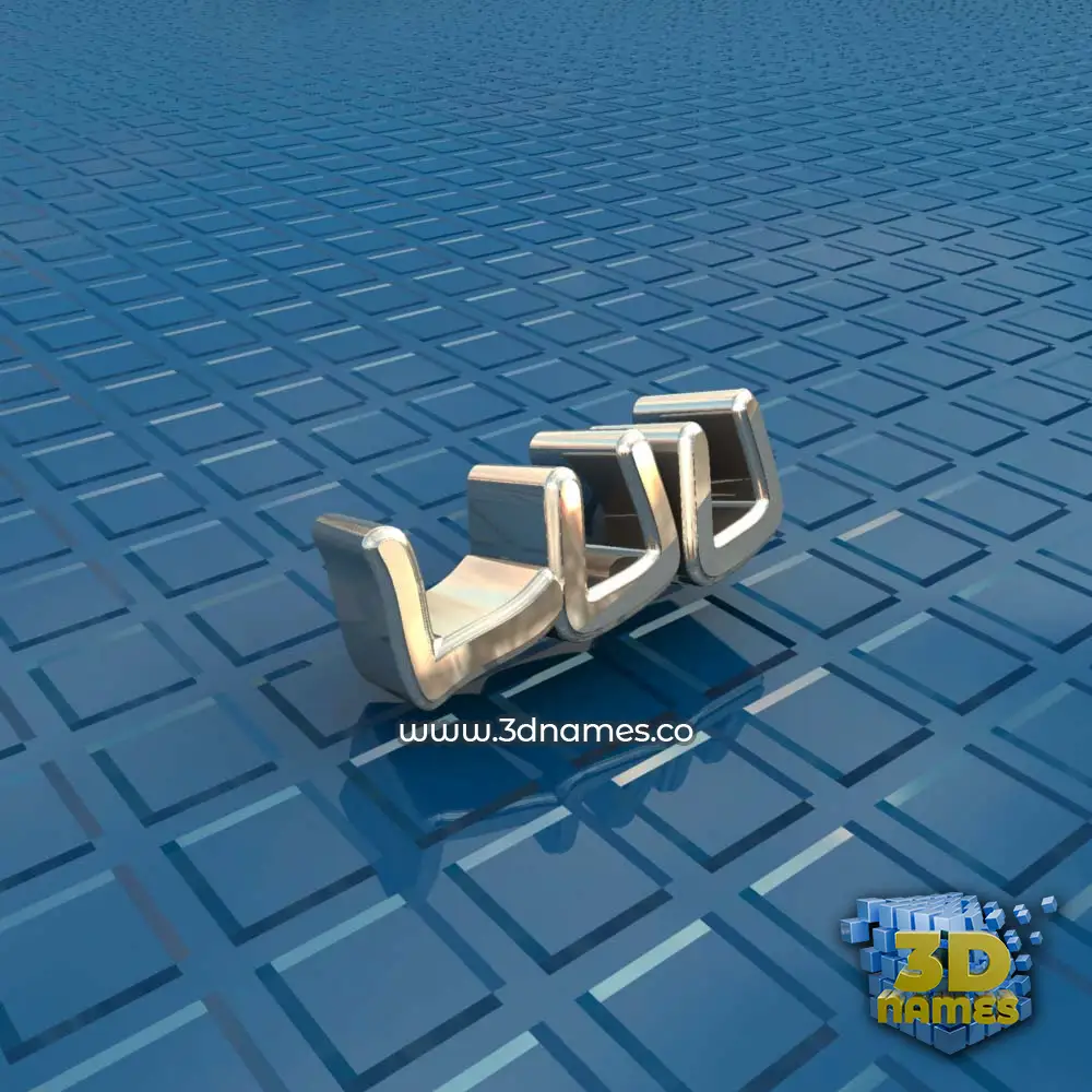 luu in Blue Bling style - 3D name wallpaper