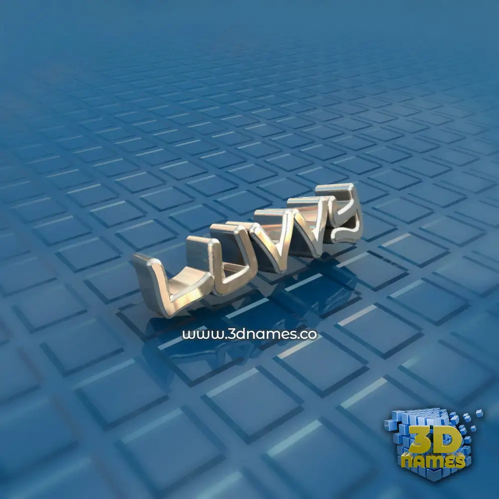 luvvy in Blue Bling style - 3D name wallpaper