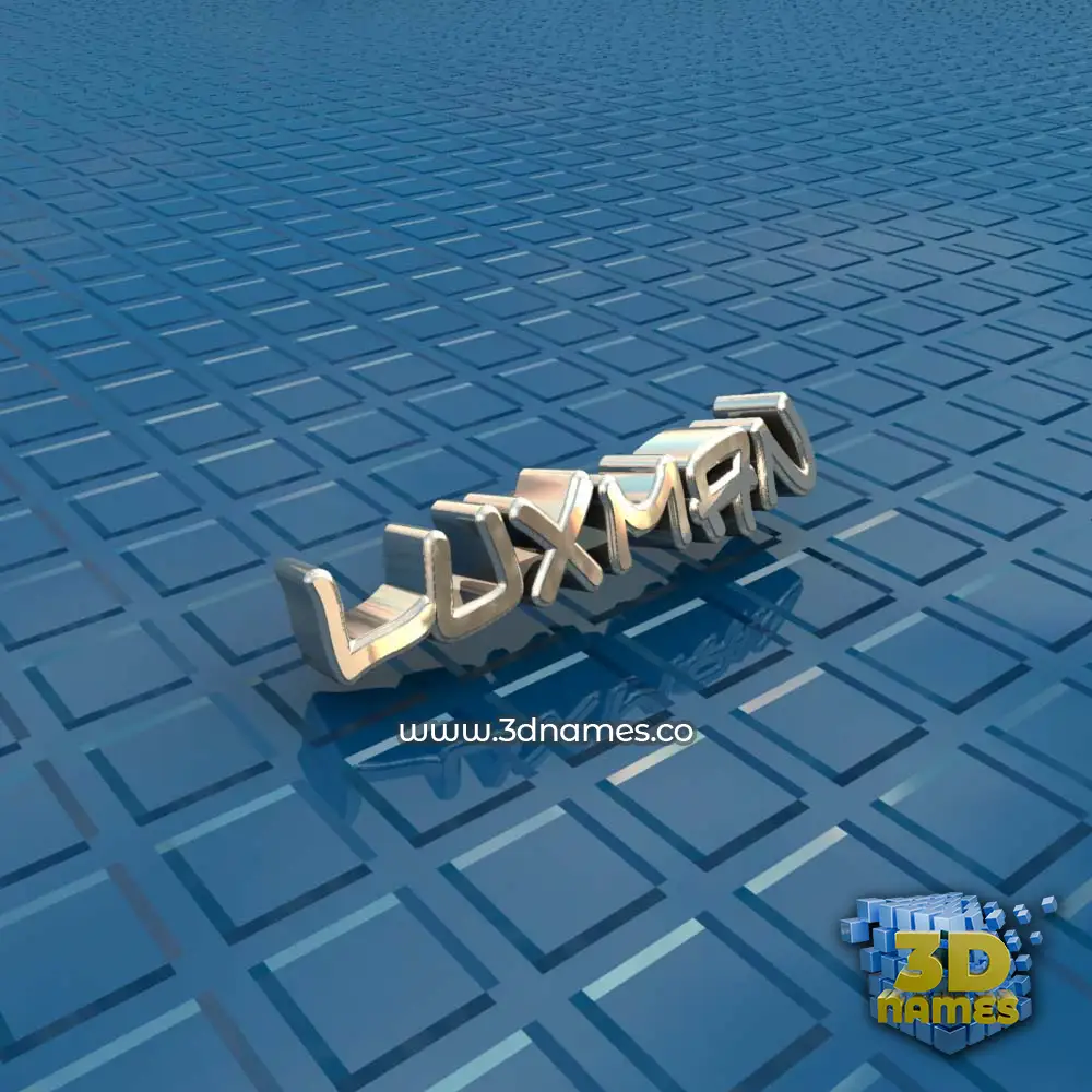 luxman in Blue Bling style - 3D name wallpaper
