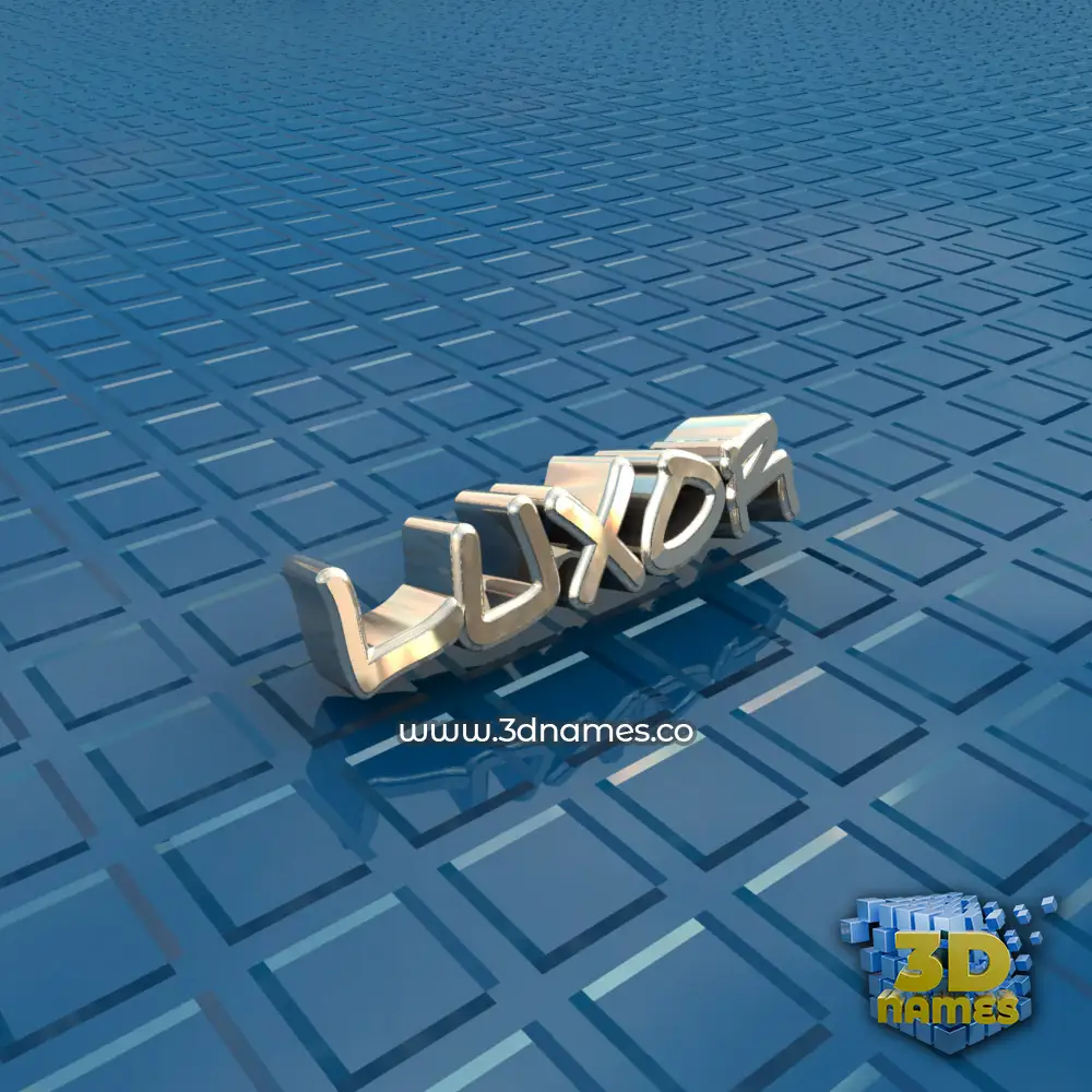 luxor in Blue Bling style - 3D name wallpaper