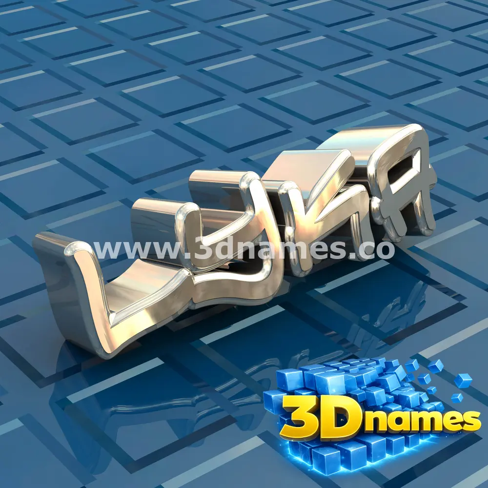 lyka in Blue Bling style - 3D name wallpaper
