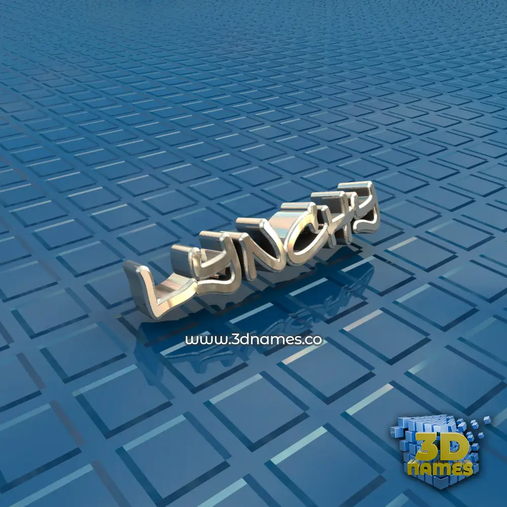 lynchy in Blue Bling style - 3D name wallpaper