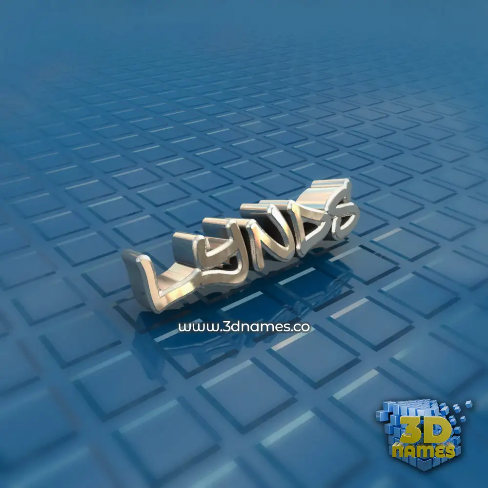 lynds in Blue Bling style - 3D name wallpaper