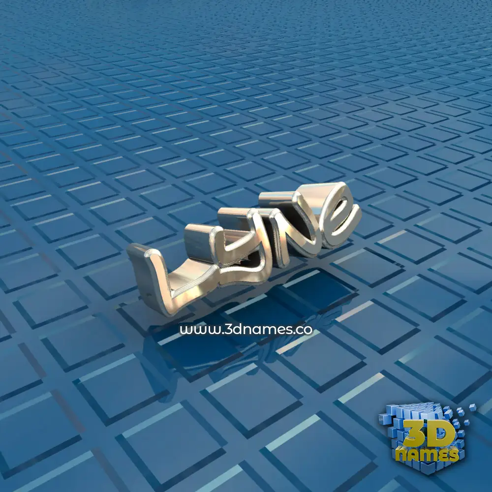 lyne in Blue Bling style - 3D name wallpaper