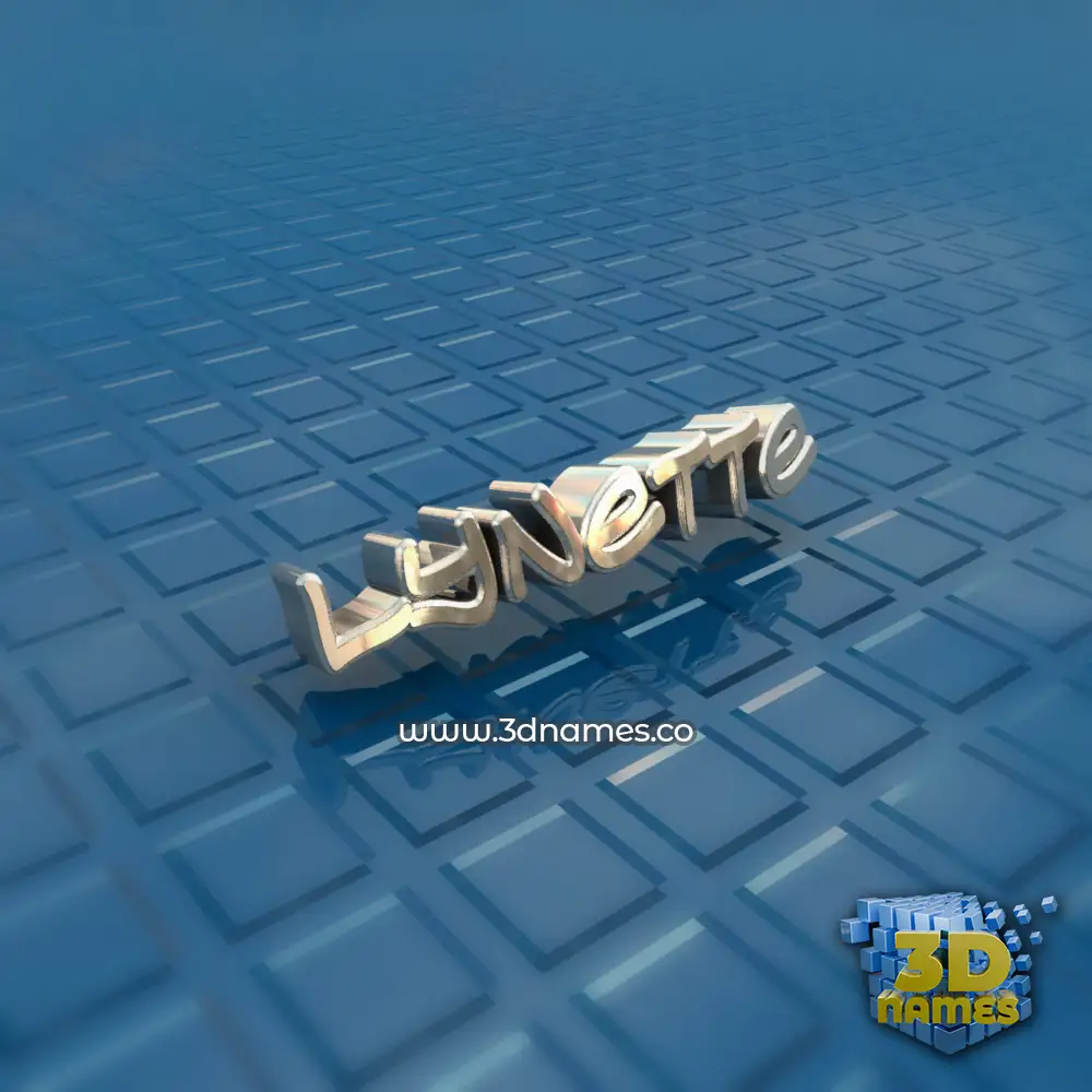 lynette in Blue Bling style - 3D name wallpaper