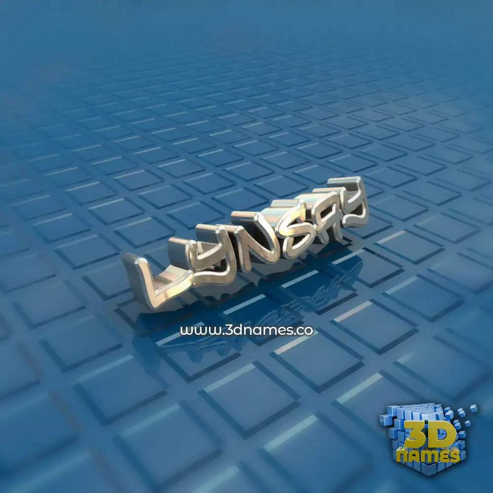lynsay in Blue Bling style - 3D name wallpaper