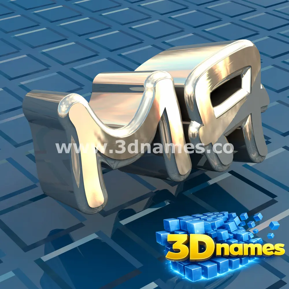 ma in Blue Bling style - 3D name wallpaper